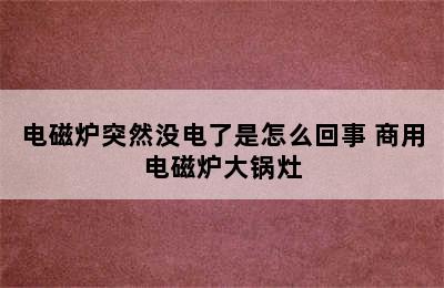 电磁炉突然没电了是怎么回事 商用电磁炉大锅灶